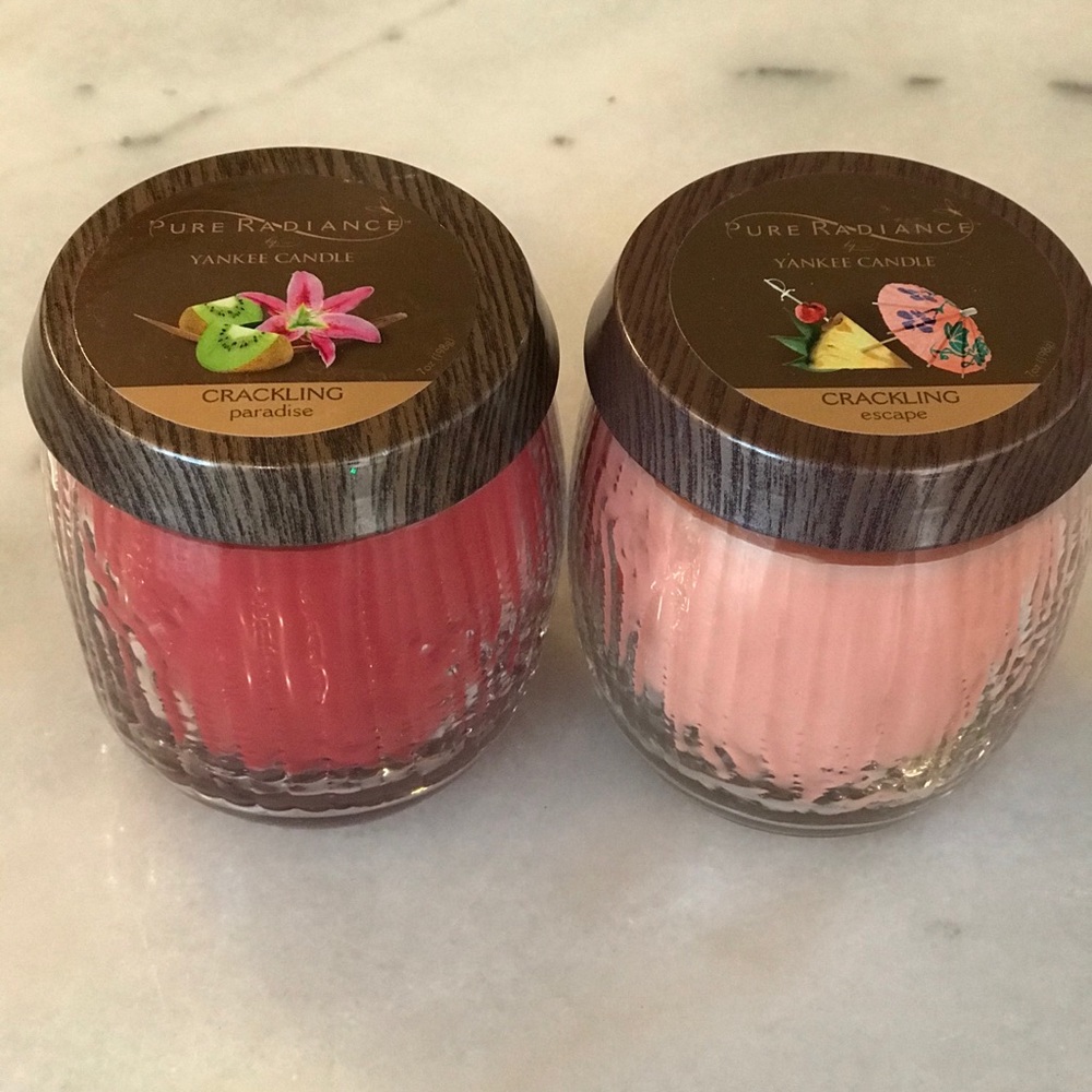 2 New Yankee Candle Pure Radiance woodwick candles